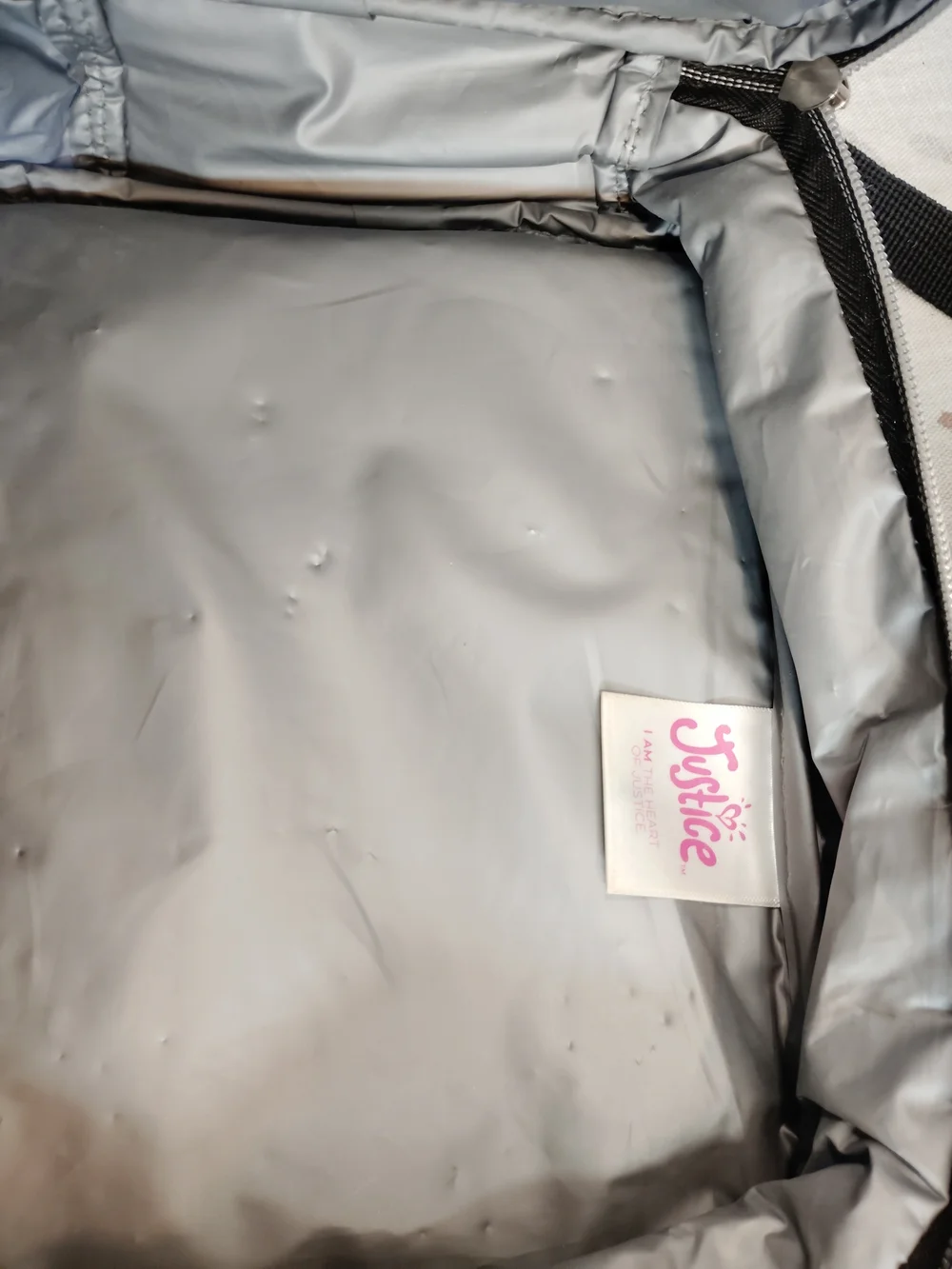 Justice Sequin Ombre Backpack in Blue and Purple with Silver Pouch